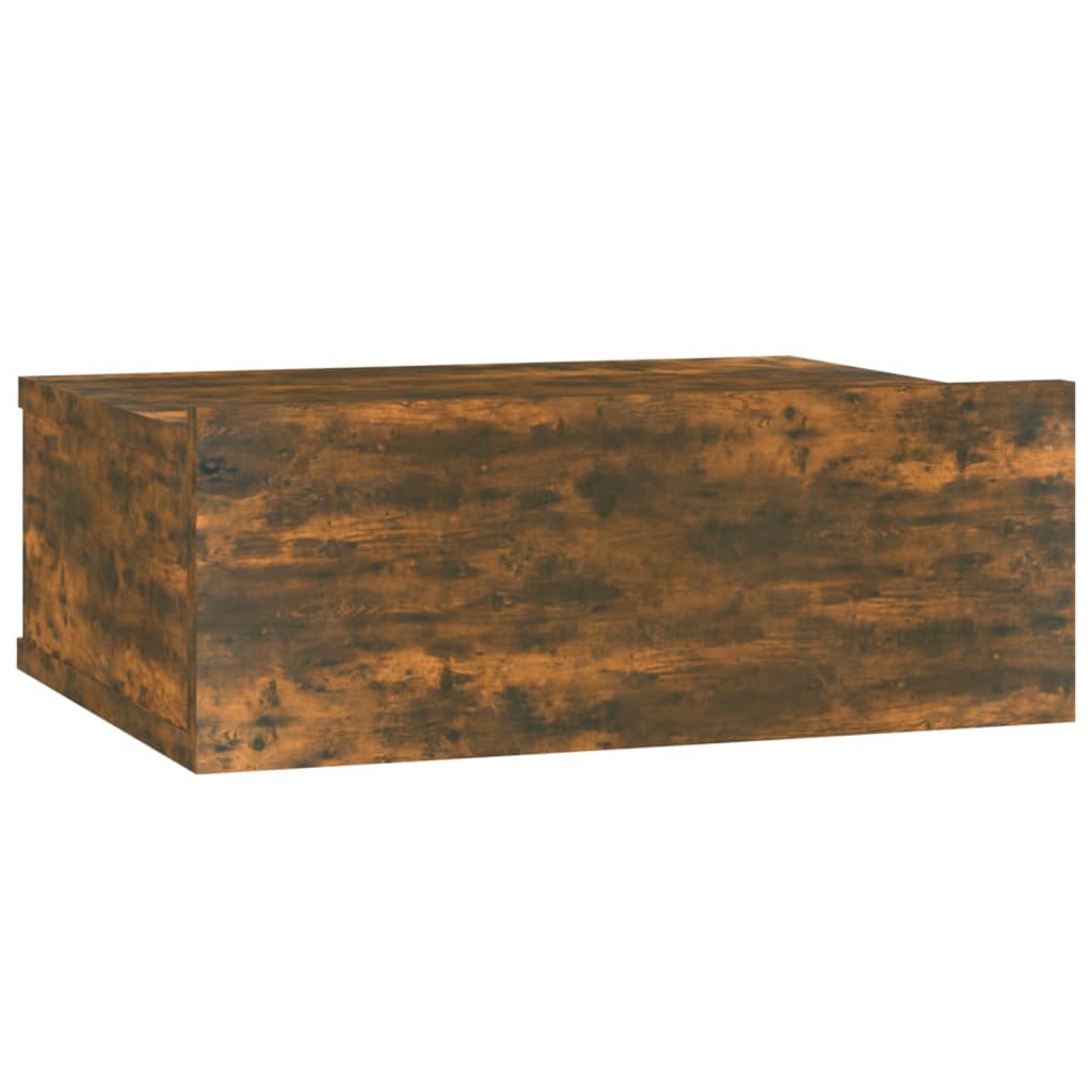 Nachtkastje zwevend 40x30x15 cm bewerkt hout gerookt eikenkleur Nachtkastjes | Creëer jouw Trendy Thuis | Gratis bezorgd & Retour | Trendy.nl