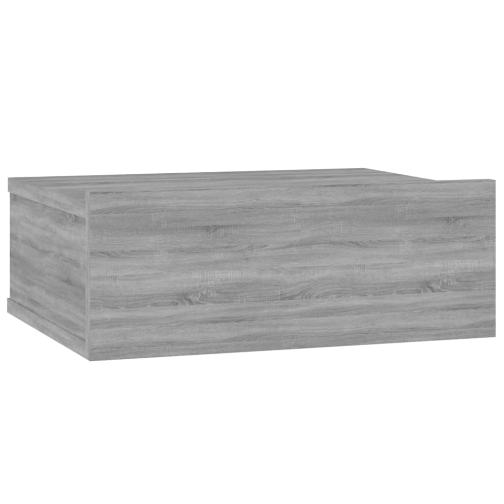 Nachtkastje zwevend 40x30x15 cm bewerkt hout grijs sonoma eiken Nachtkastjes | Creëer jouw Trendy Thuis | Gratis bezorgd & Retour | Trendy.nl