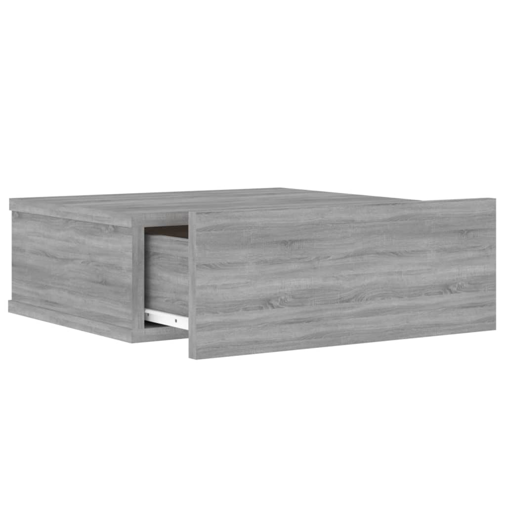 Nachtkastje zwevend 40x30x15 cm bewerkt hout grijs sonoma eiken Nachtkastjes | Creëer jouw Trendy Thuis | Gratis bezorgd & Retour | Trendy.nl