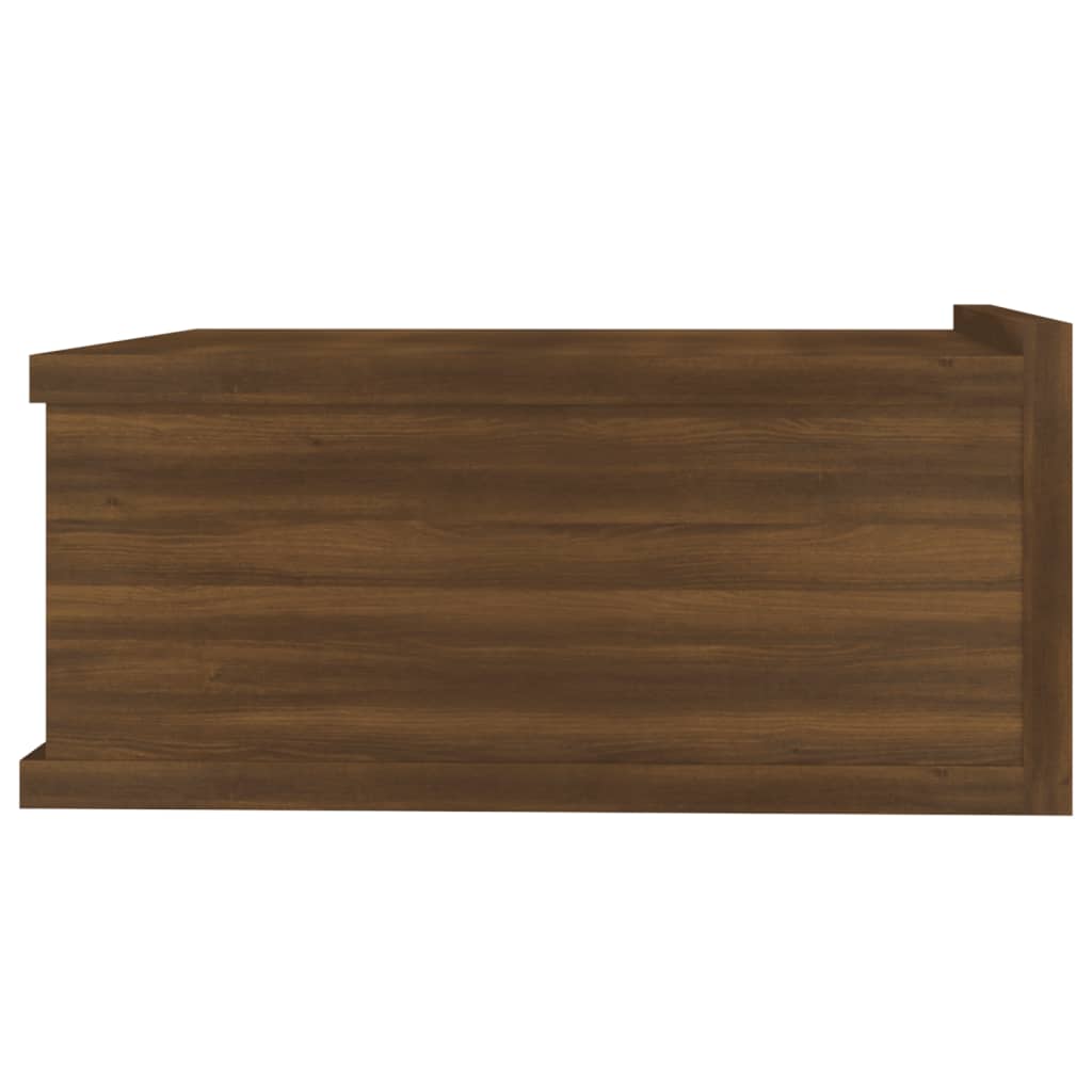 Nachtkastje zwevend 40x30x15 cm bewerkt hout bruin eikenkleur Nachtkastjes | Creëer jouw Trendy Thuis | Gratis bezorgd & Retour | Trendy.nl