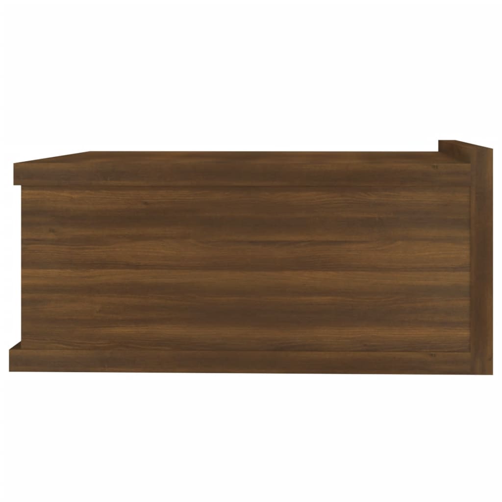 Nachtkastjes 2 st zwevend 40x30x15 cm bewerkt hout bruineiken Nachtkastjes | Creëer jouw Trendy Thuis | Gratis bezorgd & Retour | Trendy.nl