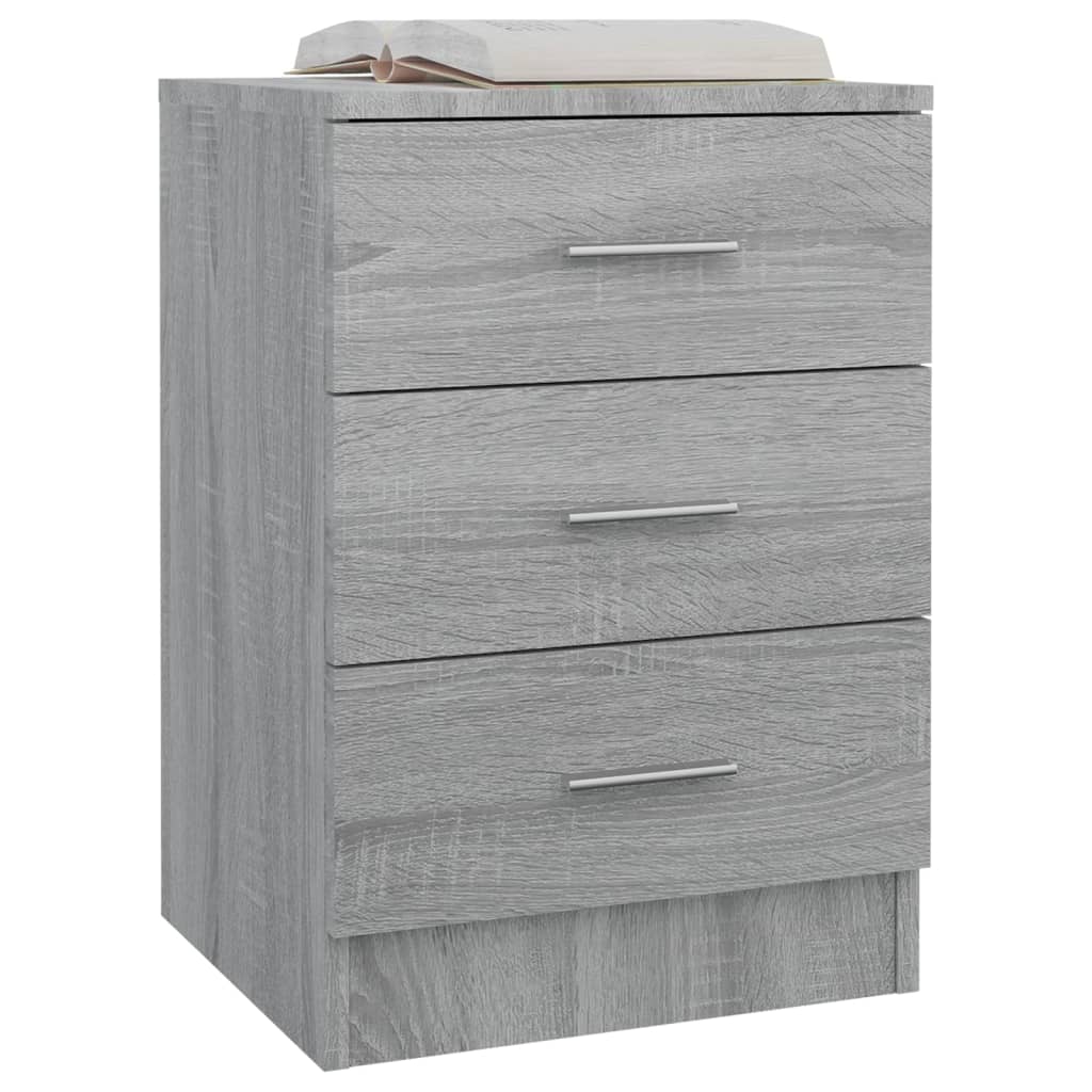 Nachtkastjes 2 st 38x35x56 cm bewerkt hout grijs sonoma eiken Nachtkastjes | Creëer jouw Trendy Thuis | Gratis bezorgd & Retour | Trendy.nl