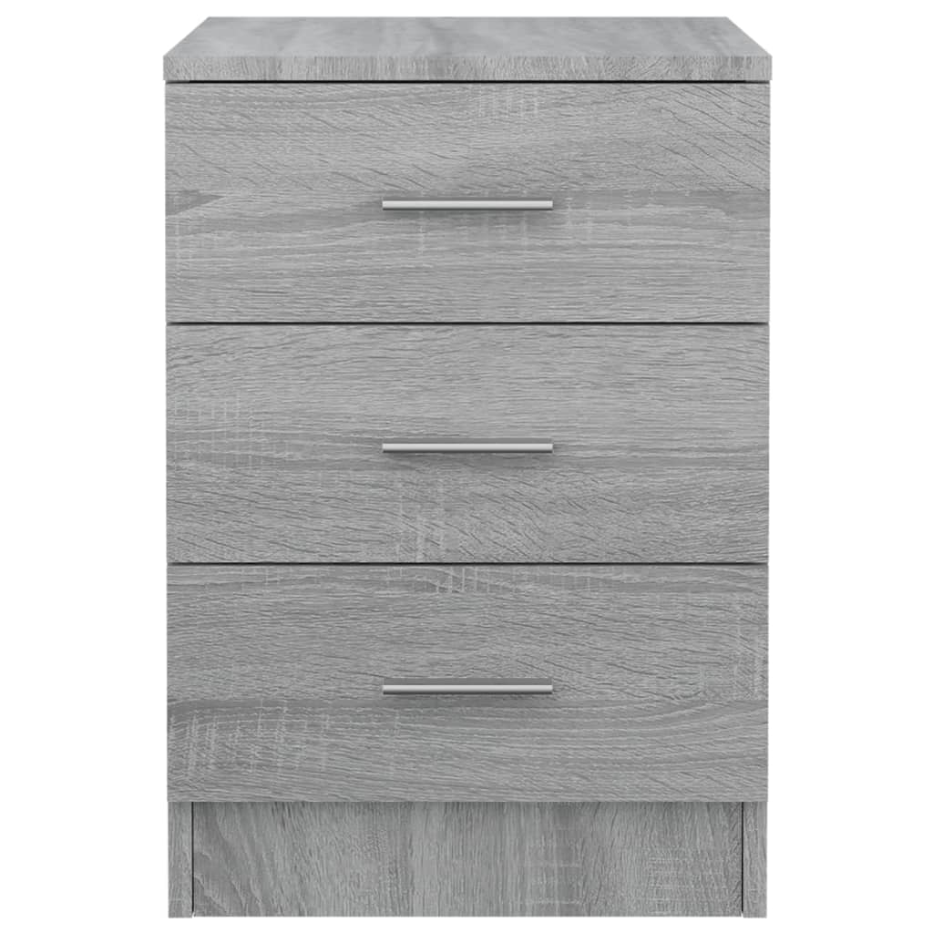 Nachtkastjes 2 st 38x35x56 cm bewerkt hout grijs sonoma eiken Nachtkastjes | Creëer jouw Trendy Thuis | Gratis bezorgd & Retour | Trendy.nl