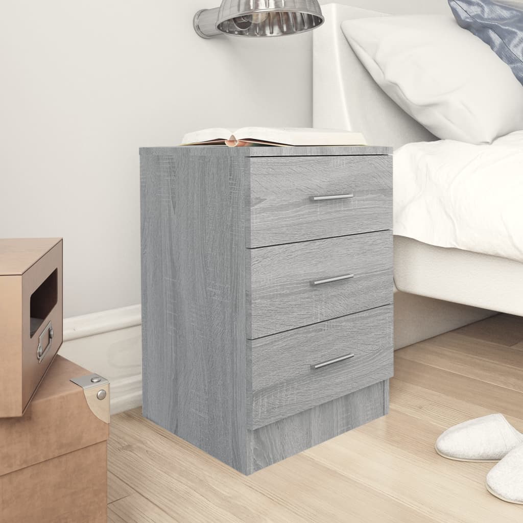 Nachtkastjes 2 st 38x35x56 cm bewerkt hout grijs sonoma eiken Nachtkastjes | Creëer jouw Trendy Thuis | Gratis bezorgd & Retour | Trendy.nl