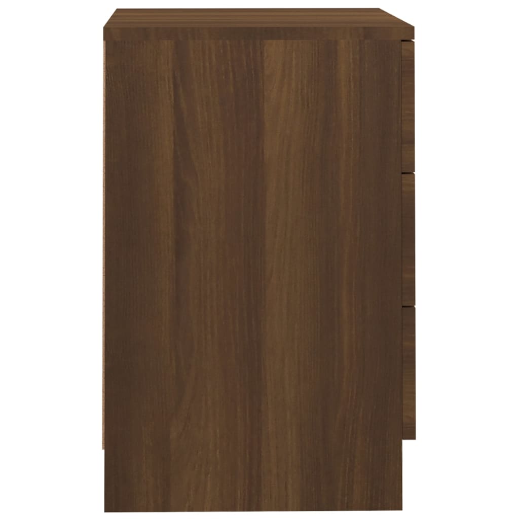 Nachtkastjes 2 st 38x35x56 cm bewerkt hout bruineikenkleurig Nachtkastjes | Creëer jouw Trendy Thuis | Gratis bezorgd & Retour | Trendy.nl