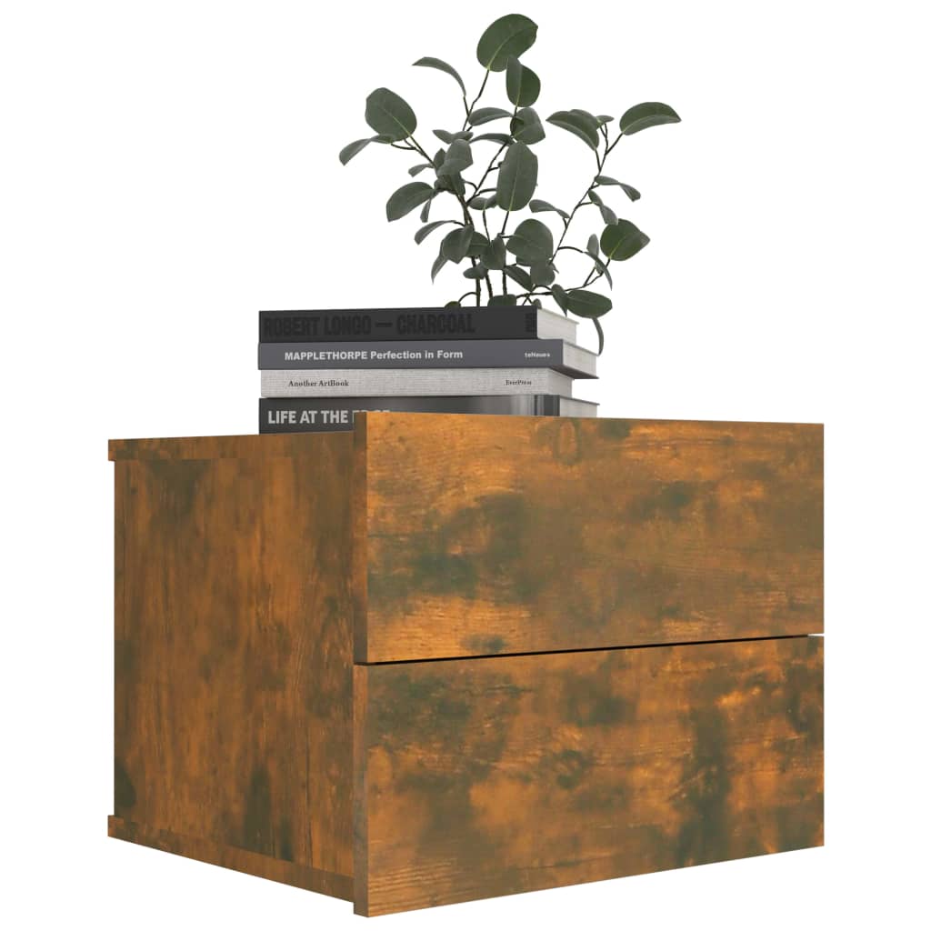 Nachtkastje 40x30x30 cm bewerkt hout gerookt eikenkleurig Nachtkastjes | Creëer jouw Trendy Thuis | Gratis bezorgd & Retour | Trendy.nl