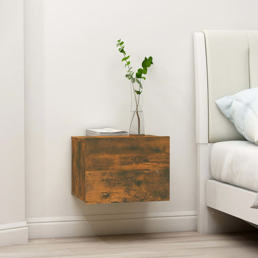 Nachtkastje 40x30x30 cm bewerkt hout gerookt eikenkleurig Nachtkastjes | Creëer jouw Trendy Thuis | Gratis bezorgd & Retour | Trendy.nl