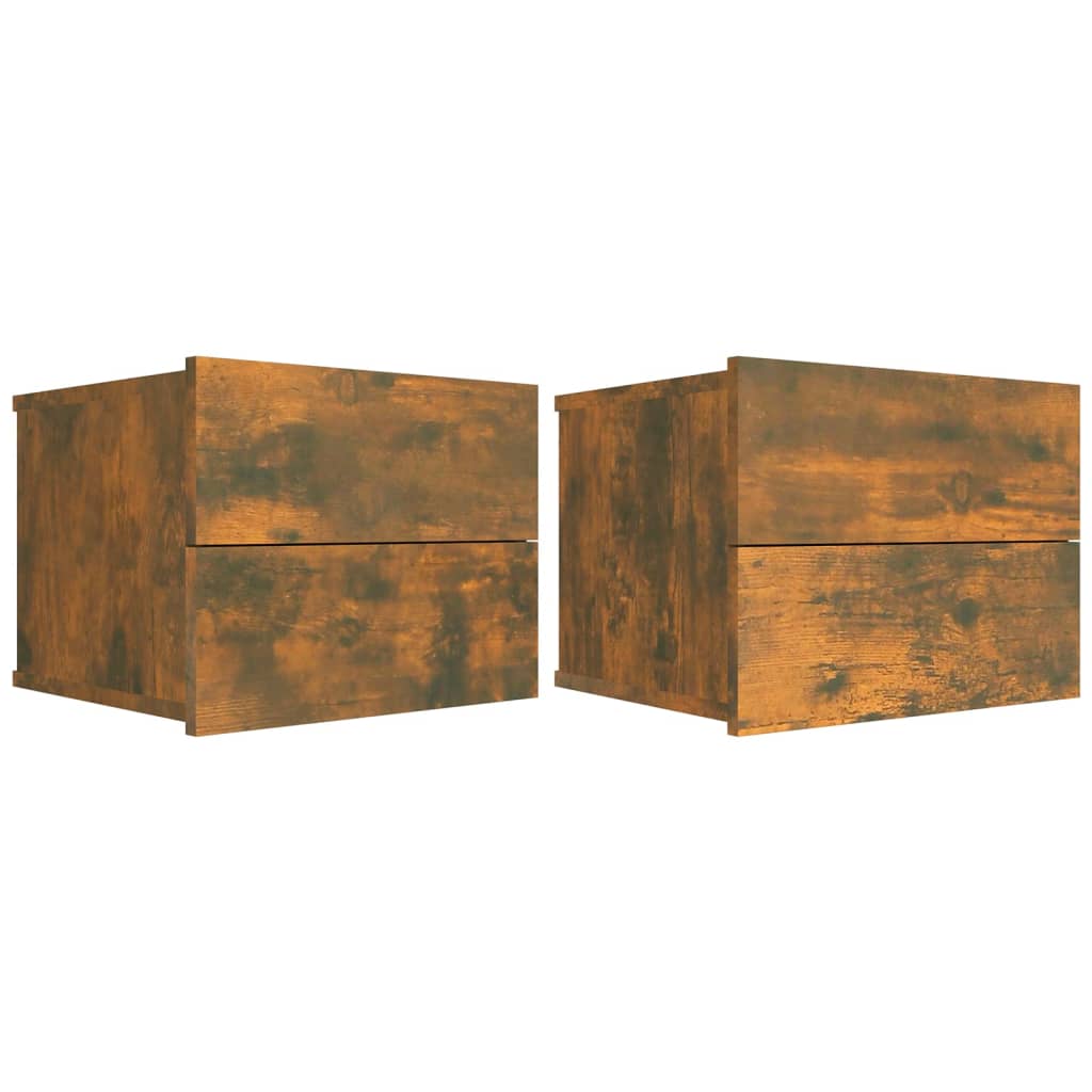 Nachtkastjes 2 st 40x30x30 cm bewerkt hout gerookt eikenkleurig Nachtkastjes | Creëer jouw Trendy Thuis | Gratis bezorgd & Retour | Trendy.nl