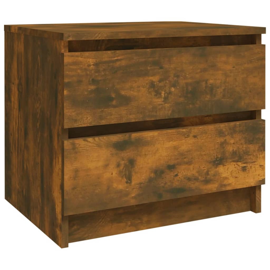 Nachtkastjes 2 st 50x39x43,5 cm bewerkt hout gerookt eikenkleur Nachtkastjes | Creëer jouw Trendy Thuis | Gratis bezorgd & Retour | Trendy.nl