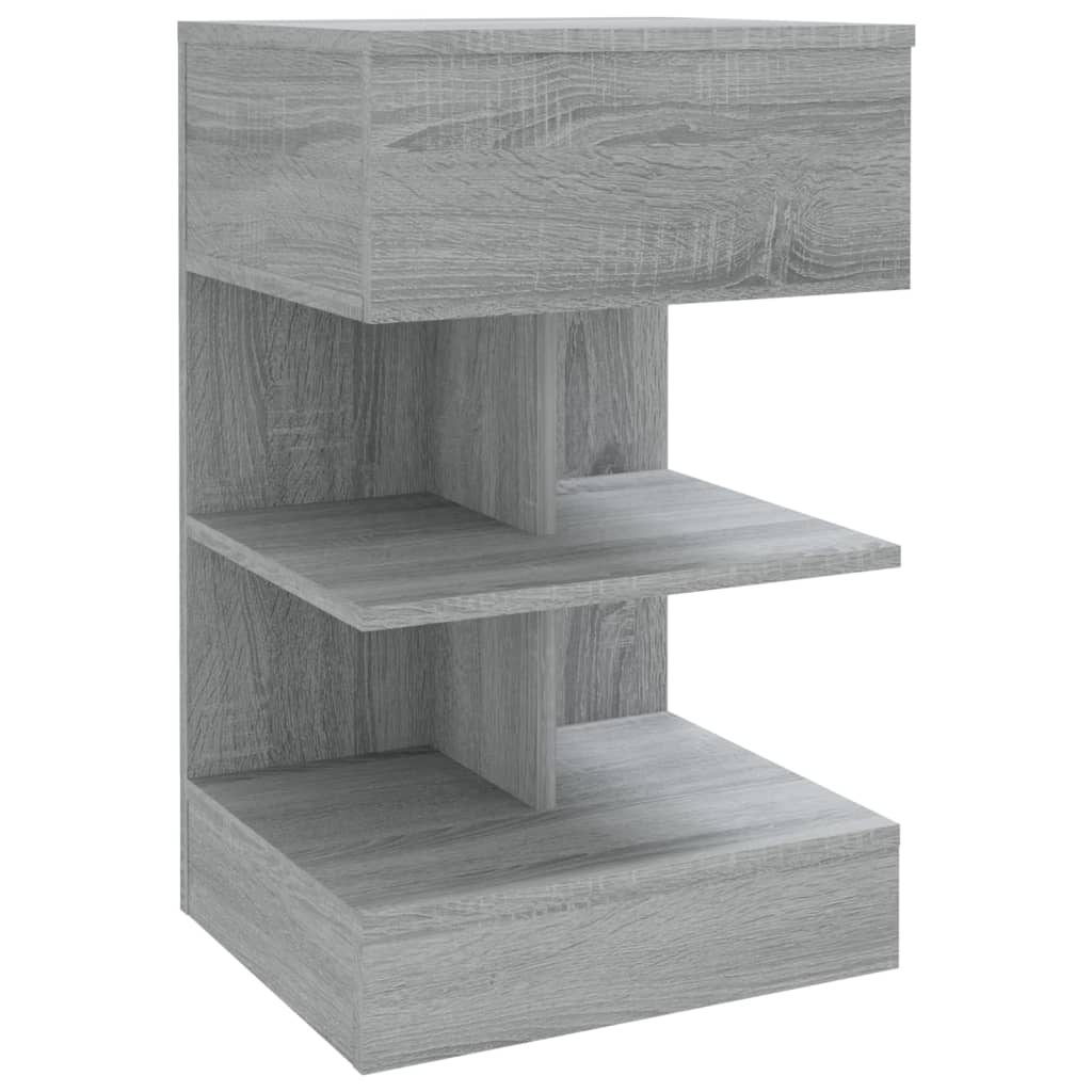 Nachtkastjes 2 st 40x35x65 cm bewerkt hout grijs sonoma eiken Nachtkastjes | Creëer jouw Trendy Thuis | Gratis bezorgd & Retour | Trendy.nl