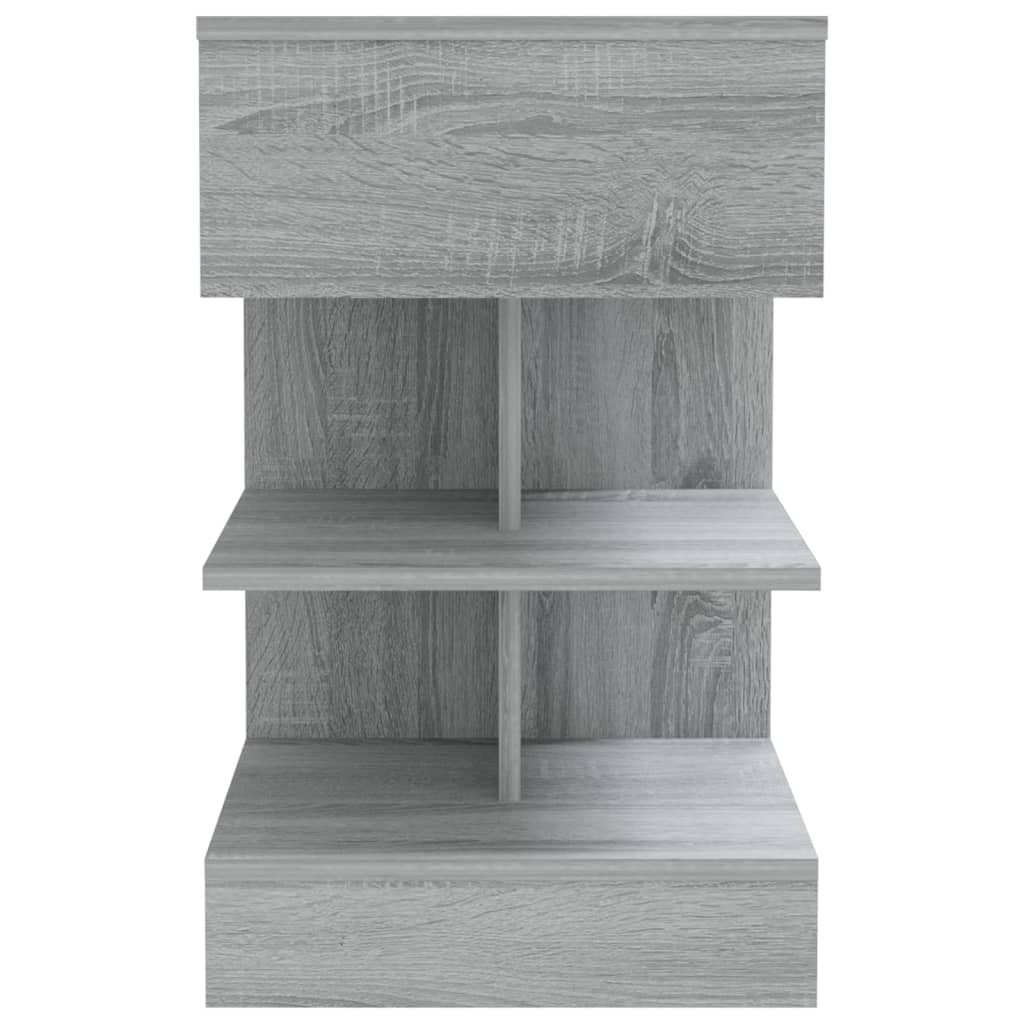 Nachtkastjes 2 st 40x35x65 cm bewerkt hout grijs sonoma eiken Nachtkastjes | Creëer jouw Trendy Thuis | Gratis bezorgd & Retour | Trendy.nl