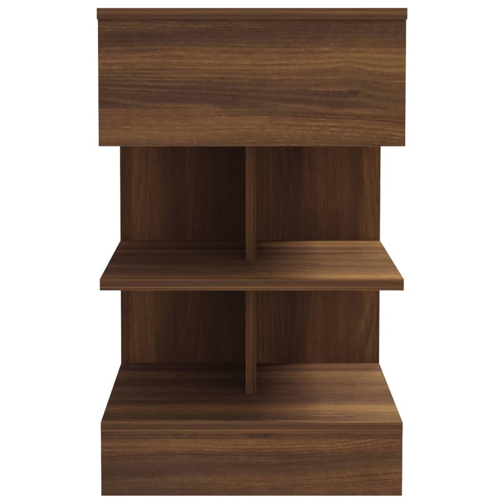 Nachtkastjes 2 st 40x35x65 cm bewerkt hout bruineikenkleurig Nachtkastjes | Creëer jouw Trendy Thuis | Gratis bezorgd & Retour | Trendy.nl