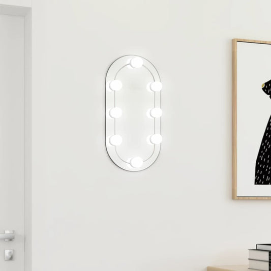 Spiegel met LED-verlichting 40x20 cm glas ovaal Spiegels | Creëer jouw Trendy Thuis | Gratis bezorgd & Retour | Trendy.nl