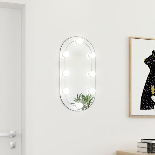 Spiegel met LED-verlichting ovaal 60x30 cm glas Spiegels | Creëer jouw Trendy Thuis | Gratis bezorgd & Retour | Trendy.nl