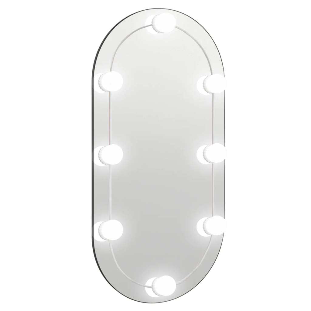 Spiegel met LED-verlichting ovaal 80x40 cm glas Spiegels | Creëer jouw Trendy Thuis | Gratis bezorgd & Retour | Trendy.nl