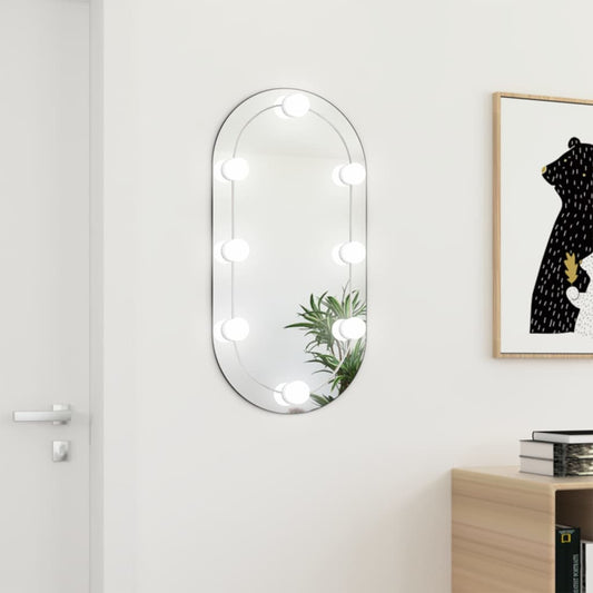 Spiegel met LED-verlichting ovaal 80x40 cm glas Spiegels | Creëer jouw Trendy Thuis | Gratis bezorgd & Retour | Trendy.nl