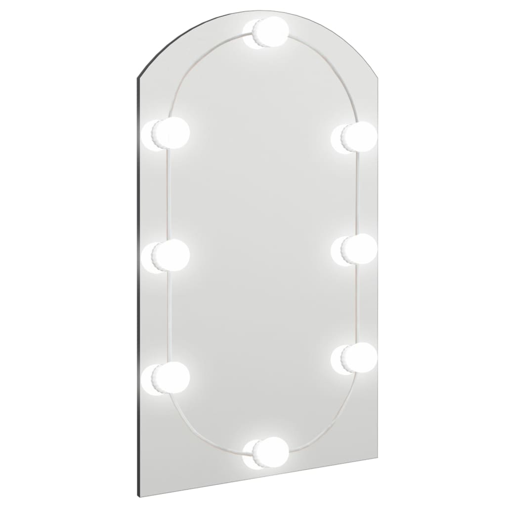 Spiegel met LED-verlichting boog 70x40 cm glas Spiegels | Creëer jouw Trendy Thuis | Gratis bezorgd & Retour | Trendy.nl