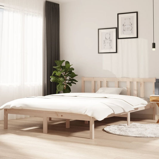 Bedframe massief hout 140x200 cm Bedden & bedframes | Creëer jouw Trendy Thuis | Gratis bezorgd & Retour | Trendy.nl