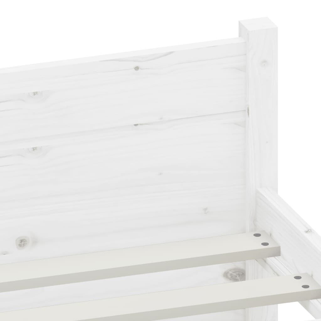 Bedframe massief hout wit 90x200 cm Bedden & bedframes | Creëer jouw Trendy Thuis | Gratis bezorgd & Retour | Trendy.nl