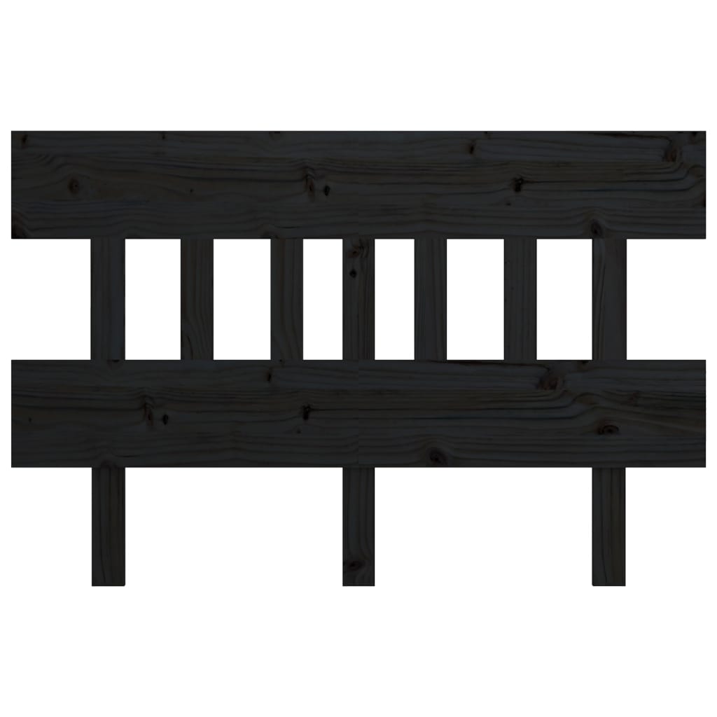 Hoofdbord 123,5x3x81 cm massief grenenhout zwart Hoofdborden en voetborden | Creëer jouw Trendy Thuis | Gratis bezorgd & Retour | Trendy.nl