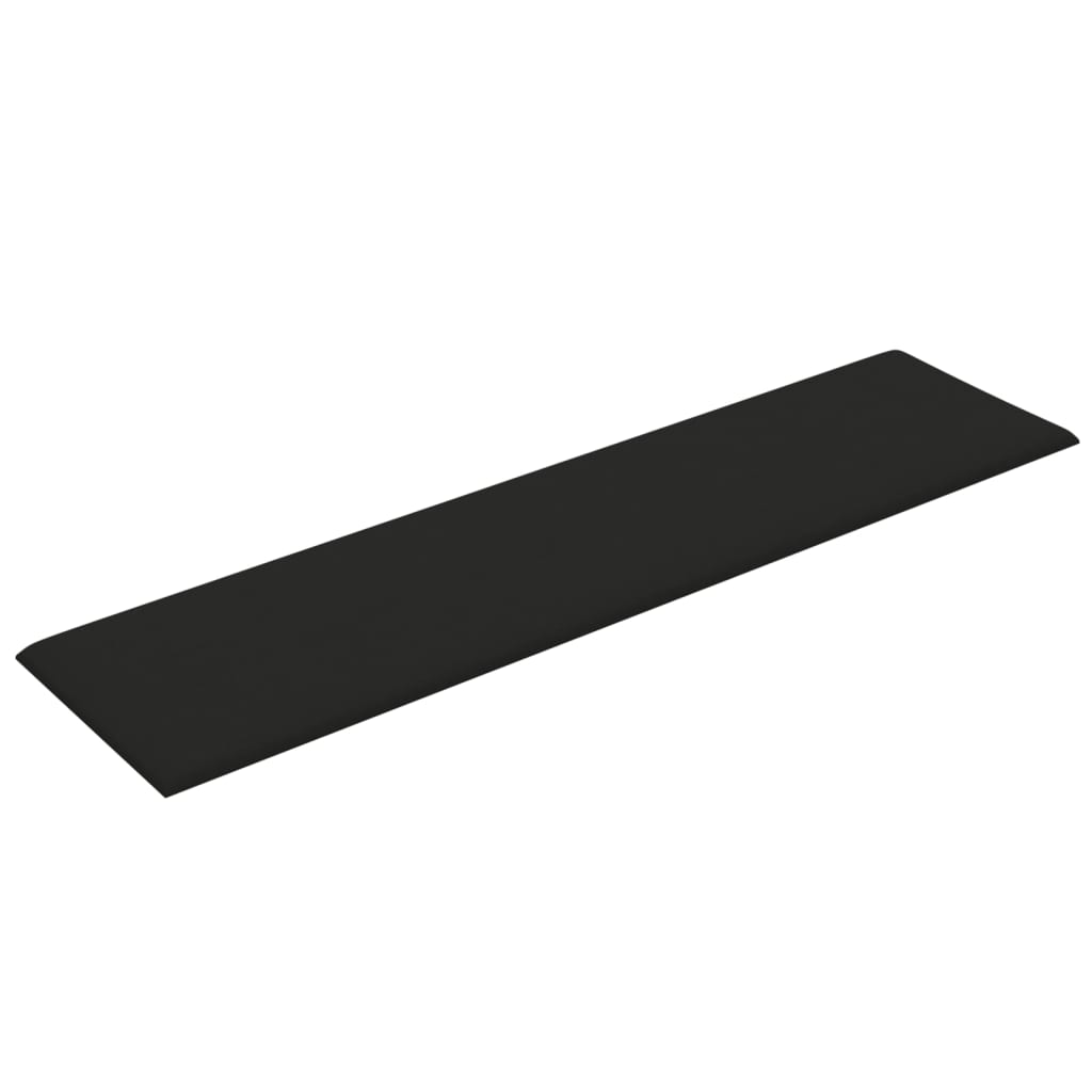 Wandpanelen 12 st 1,08 m² 60x15 cm stof zwart Wandpanelen | Creëer jouw Trendy Thuis | Gratis bezorgd & Retour | Trendy.nl