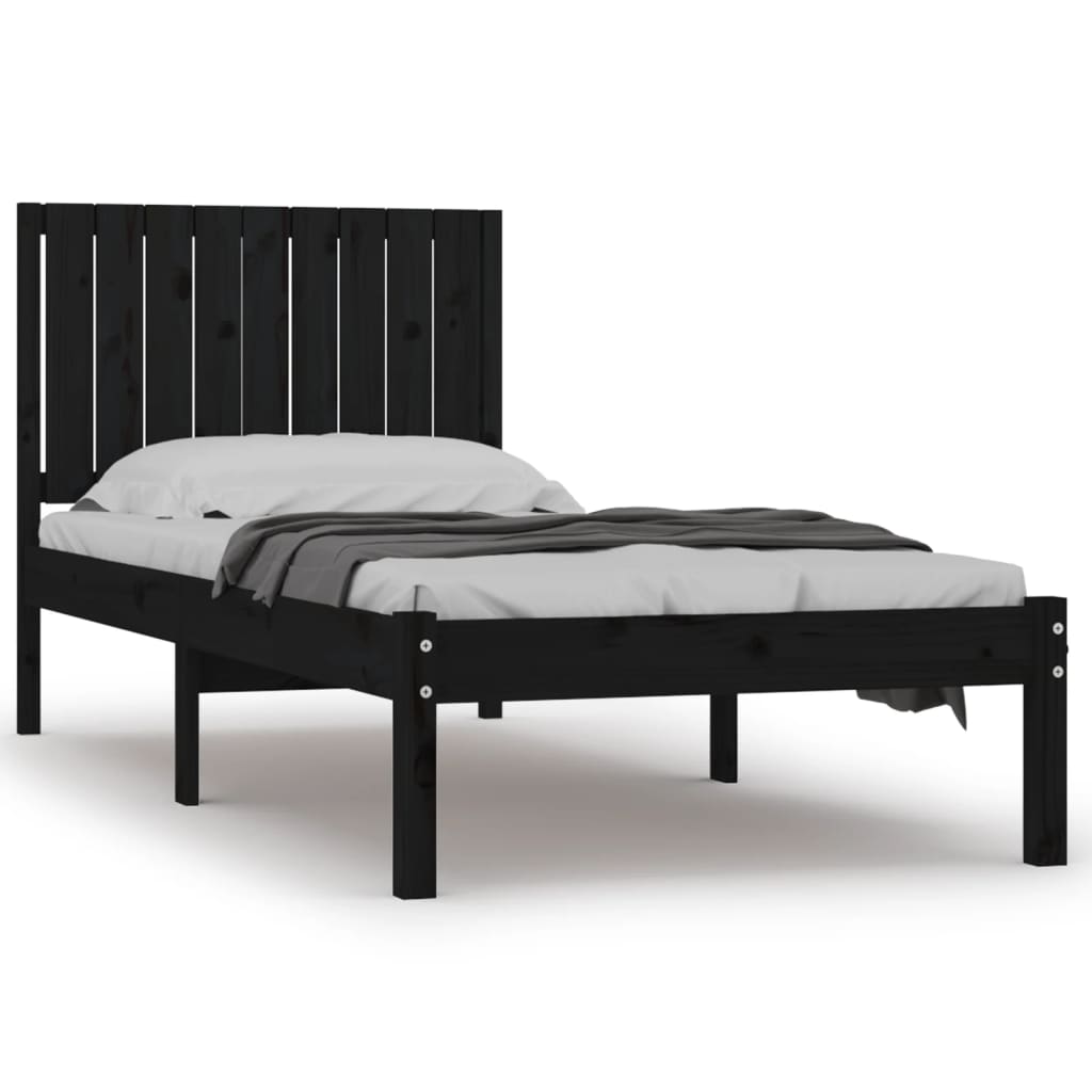 Zwart bedframe van massief grenenhout - 90x190 cm - 3FT Single formaat Bedden & bedframes | Creëer jouw Trendy Thuis | Gratis bezorgd & Retour | Trendy.nl