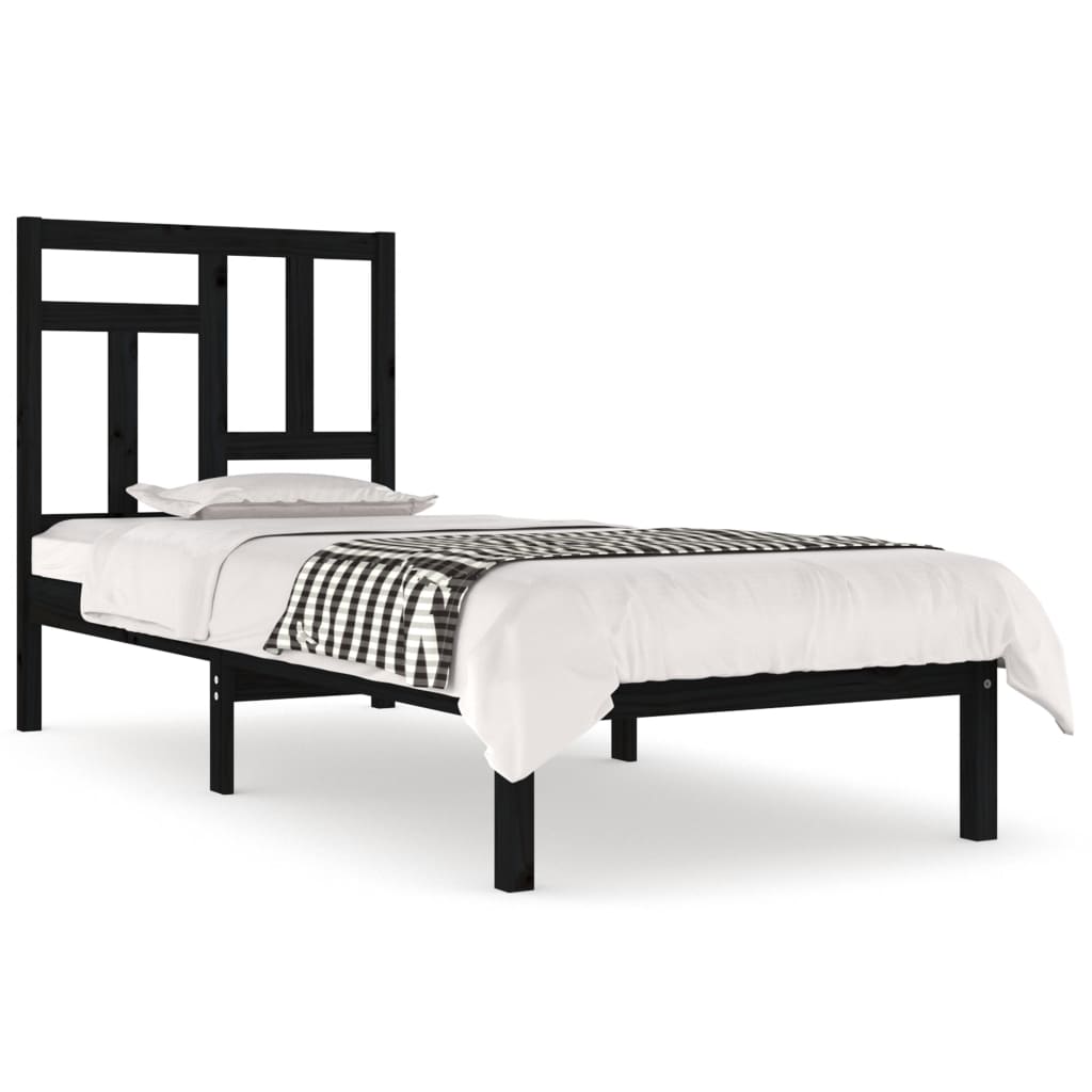 Zwart bedframe van massief grenenhout | 90x190 cm | 3FT Single formaat Bedden & bedframes | Creëer jouw Trendy Thuis | Gratis bezorgd & Retour | Trendy.nl