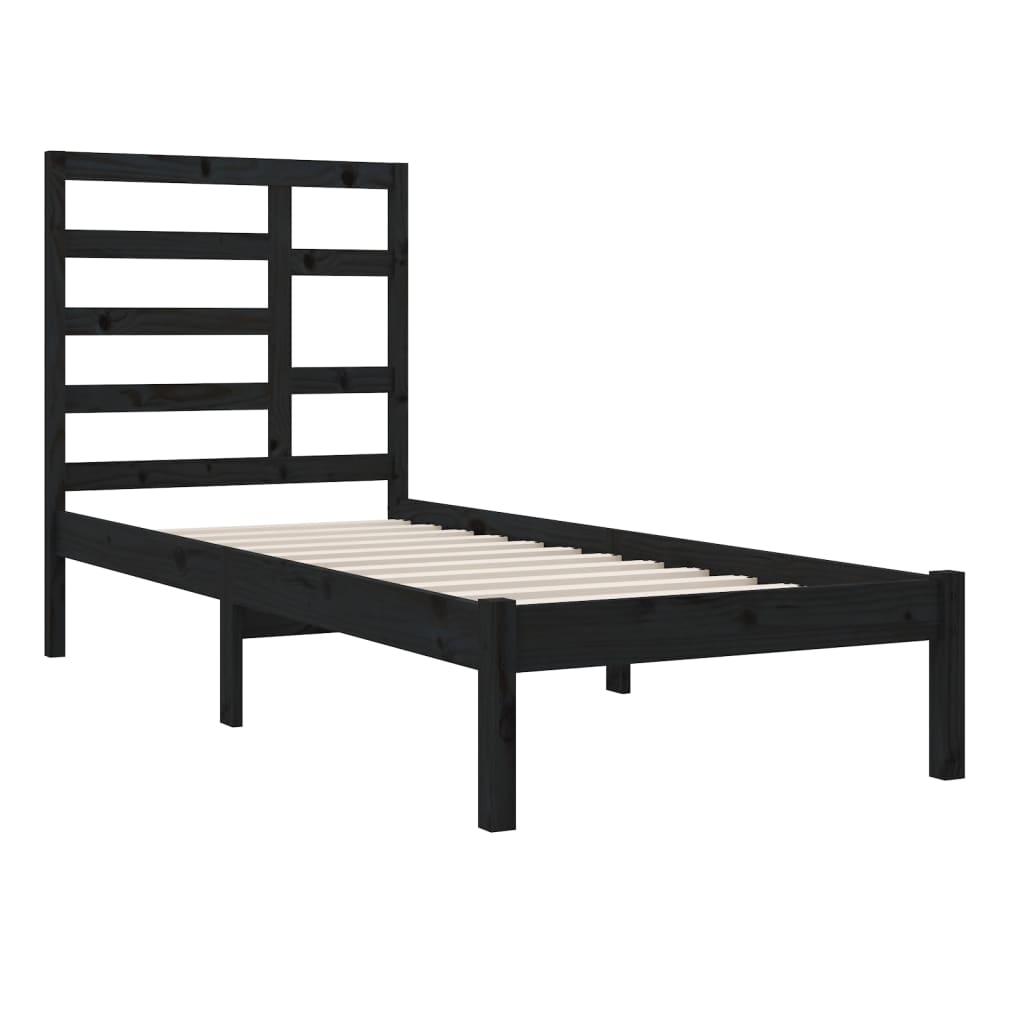 Stijlvol zwart massief houten bedframe - 90x190 cm - 3FT Single Bedden & bedframes | Creëer jouw Trendy Thuis | Gratis bezorgd & Retour | Trendy.nl