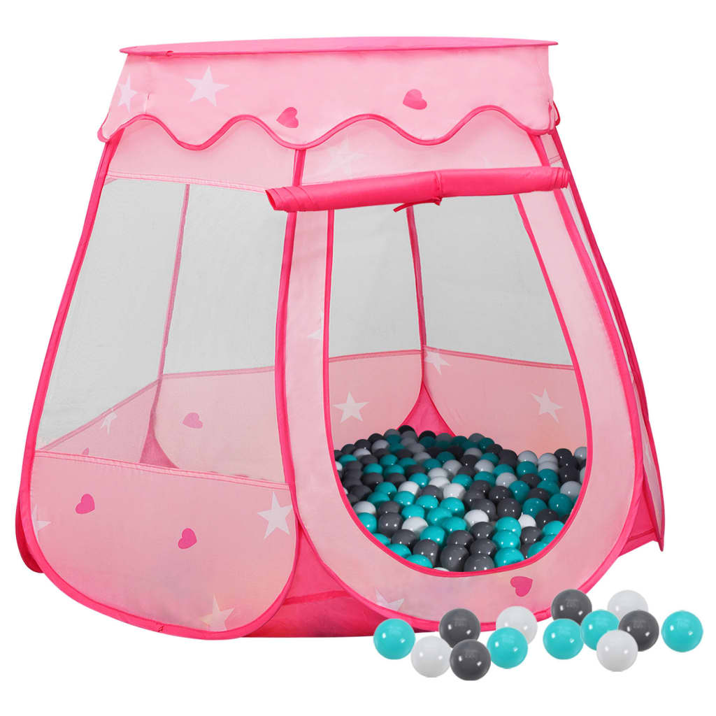 Kinderspeeltent met 250 ballen 102x102x82 cm roze Speeltenten & -tunnels | Creëer jouw Trendy Thuis | Gratis bezorgd & Retour | Trendy.nl