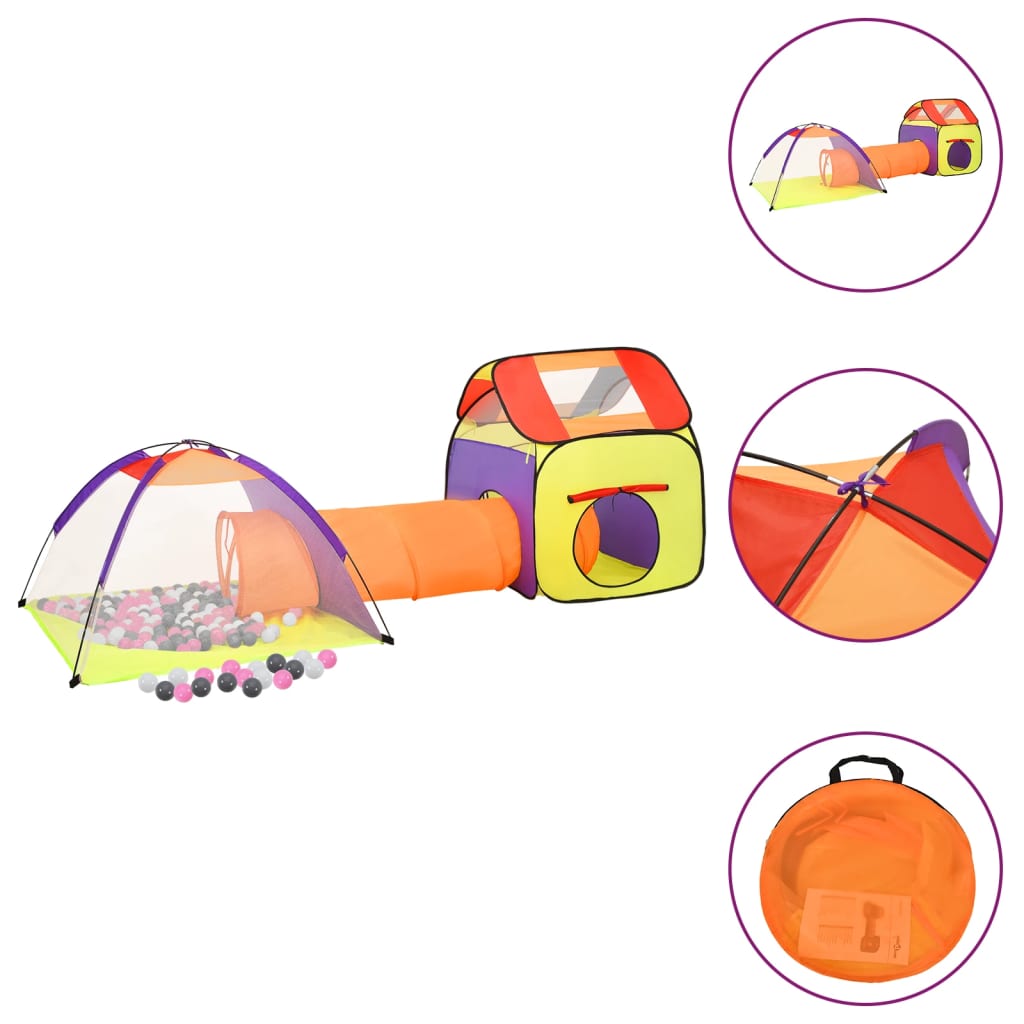 Kinderspeeltent met 250 ballen 338x123x111 cm meerkleurig Speeltenten & -tunnels | Creëer jouw Trendy Thuis | Gratis bezorgd & Retour | Trendy.nl