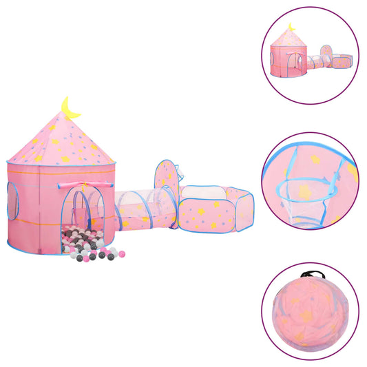 Kinderspeeltent met 250 ballen 301x120x128 cm roze Speeltenten & -tunnels | Creëer jouw Trendy Thuis | Gratis bezorgd & Retour | Trendy.nl