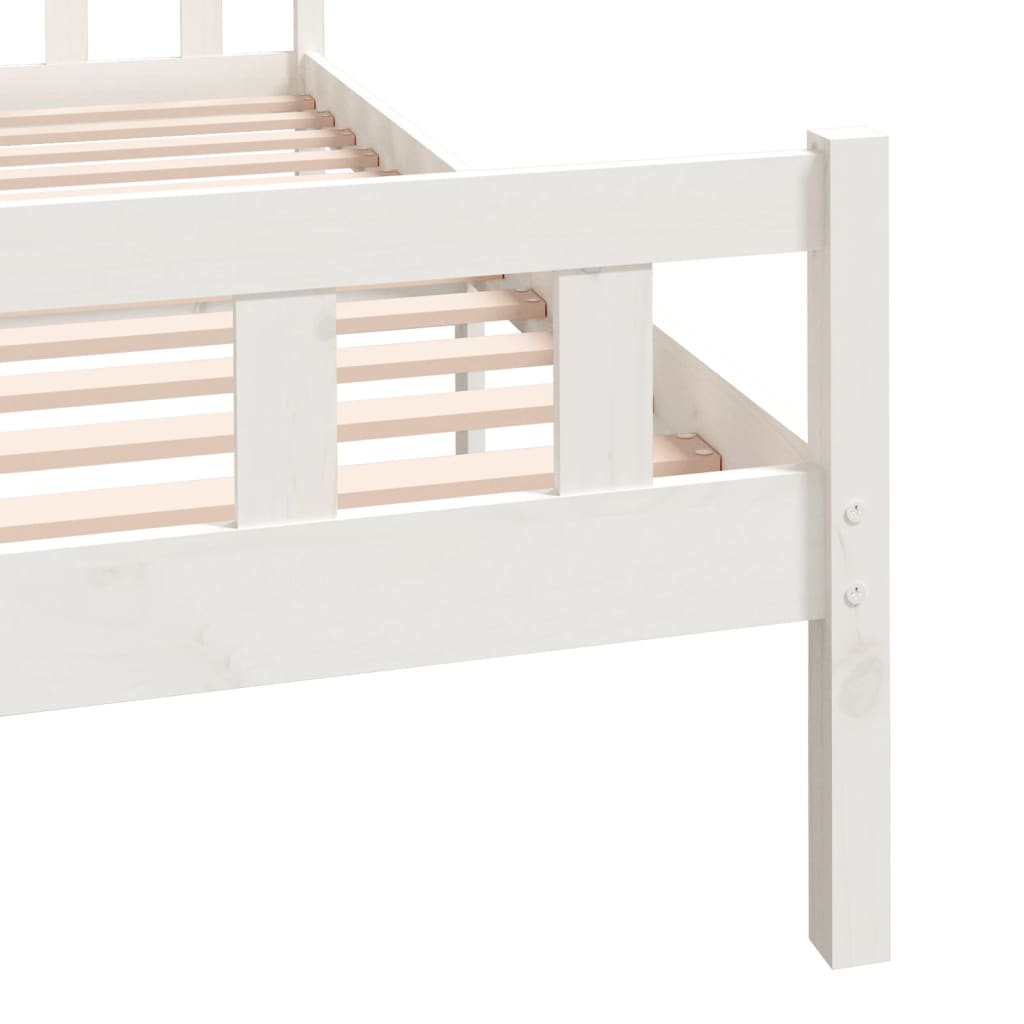 Bedframe massief hout wit 140x200 cm Bedden & bedframes | Creëer jouw Trendy Thuis | Gratis bezorgd & Retour | Trendy.nl