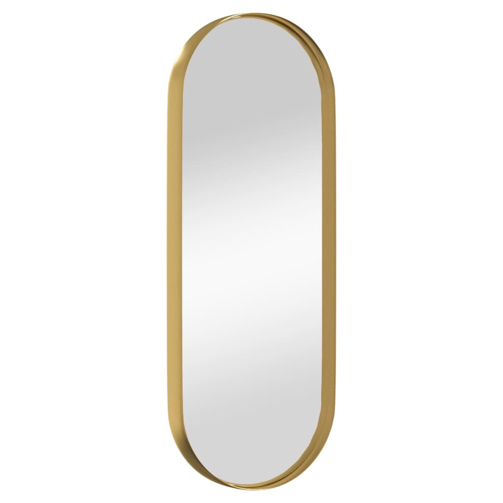 Spiegel wandgemonteerd 15x40 cm ovaal goudkleurig Spiegels | Creëer jouw Trendy Thuis | Gratis bezorgd & Retour | Trendy.nl