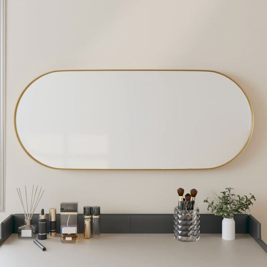 Spiegel wandgemonteerd 25x60 cm ovaal goudkleurig Spiegels | Creëer jouw Trendy Thuis | Gratis bezorgd & Retour | Trendy.nl