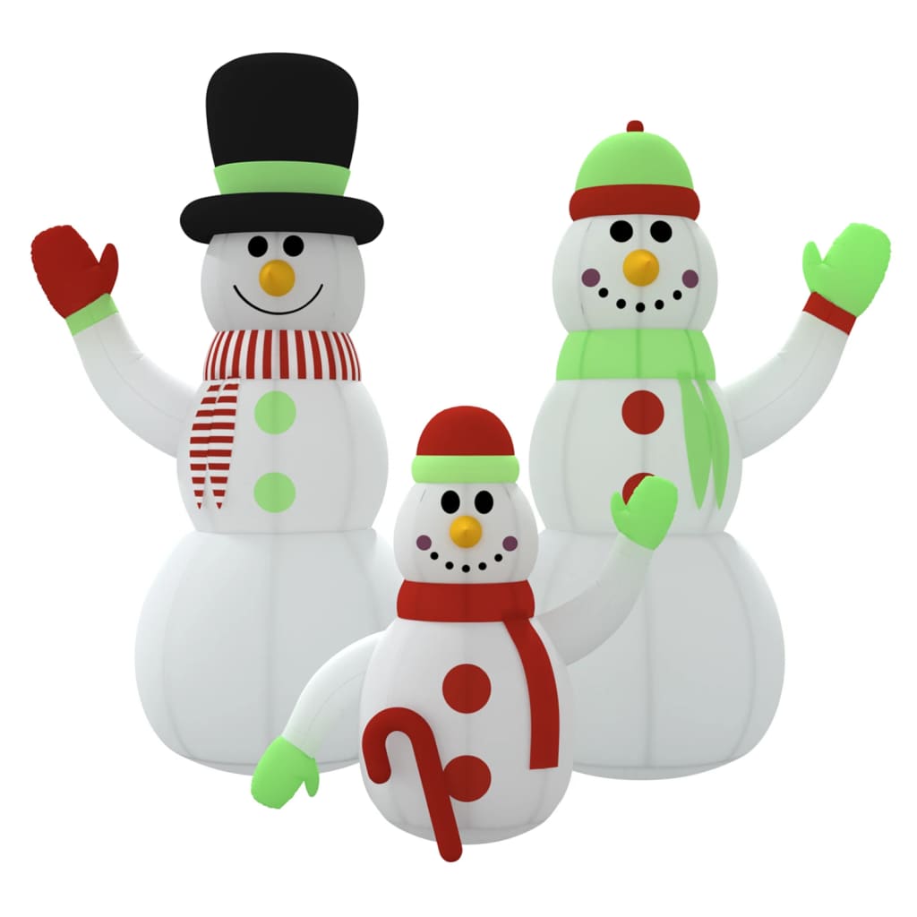 Sneeuwpopfamilie opblaasbaar met LED's 500 cm Kerstverlichting | Creëer jouw Trendy Thuis | Gratis bezorgd & Retour | Trendy.nl