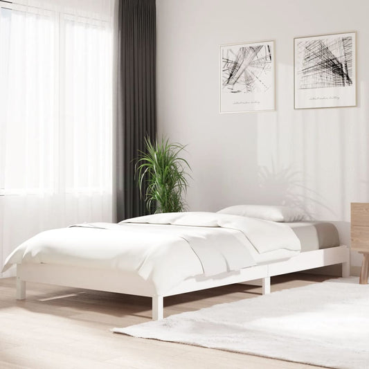 Bed stapelbaar 90x200 cm massief grenenhout wit Bedden & bedframes | Creëer jouw Trendy Thuis | Gratis bezorgd & Retour | Trendy.nl