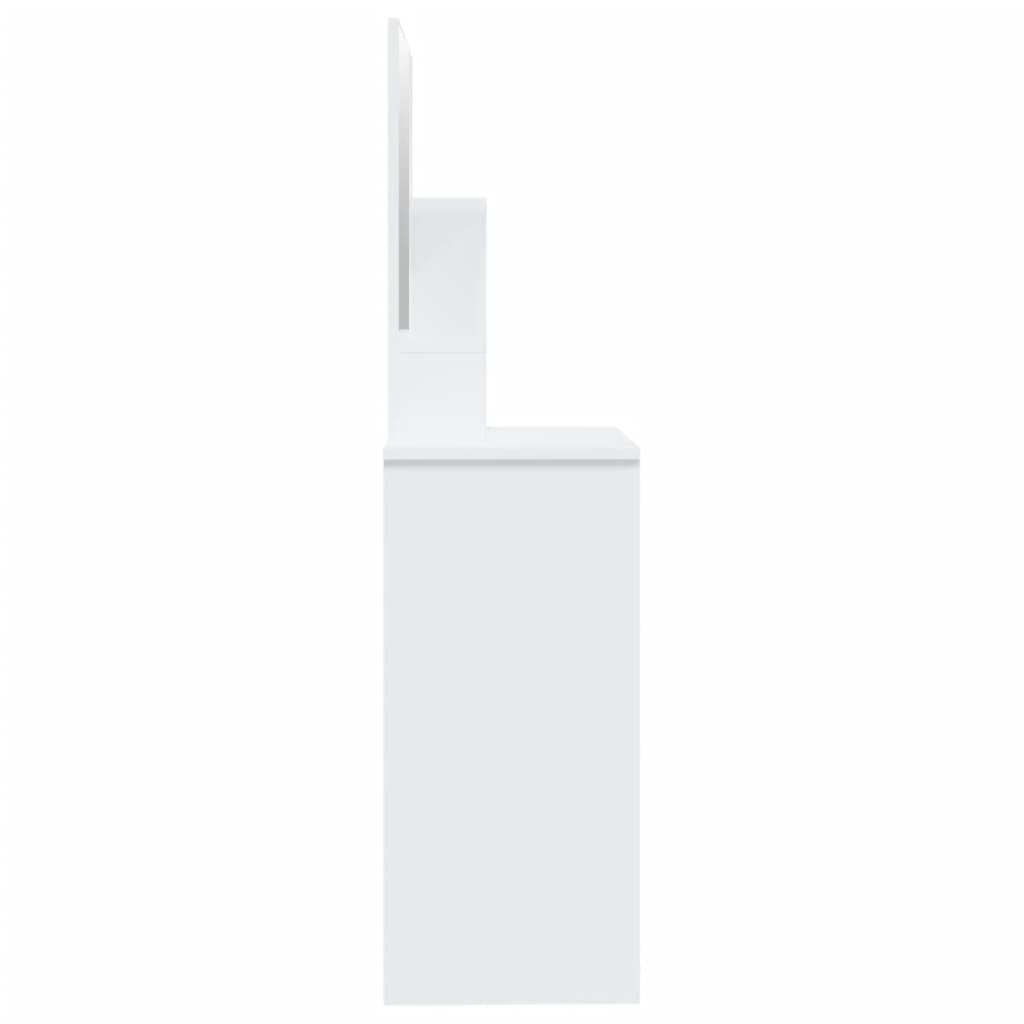 Prachtige witte kaptafel met spiegel - eigentijds en trendy - 86,5x35x136 cm Slaapkamerkaptafels | Creëer jouw Trendy Thuis | Gratis bezorgd & Retour | Trendy.nl