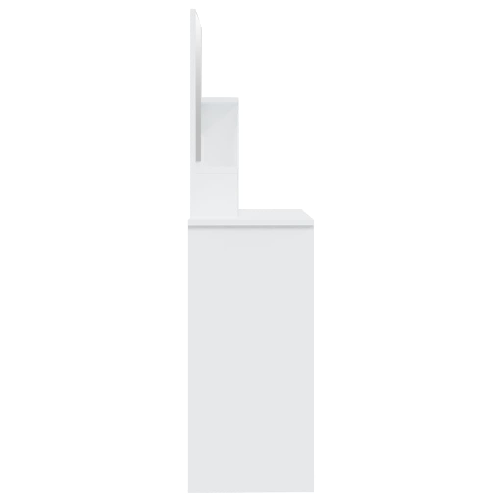 Stijlvolle witte kaptafel met spiegel - impeccable hoogglansontwerp (86,5x35x136 cm) Slaapkamerkaptafels | Creëer jouw Trendy Thuis | Gratis bezorgd & Retour | Trendy.nl