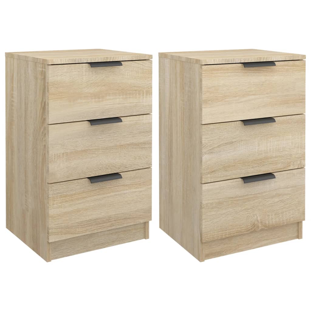 Nachtkastjes 2 st 40x36x65 cm sonoma eikenkleurig Nachtkastjes | Creëer jouw Trendy Thuis | Gratis bezorgd & Retour | Trendy.nl