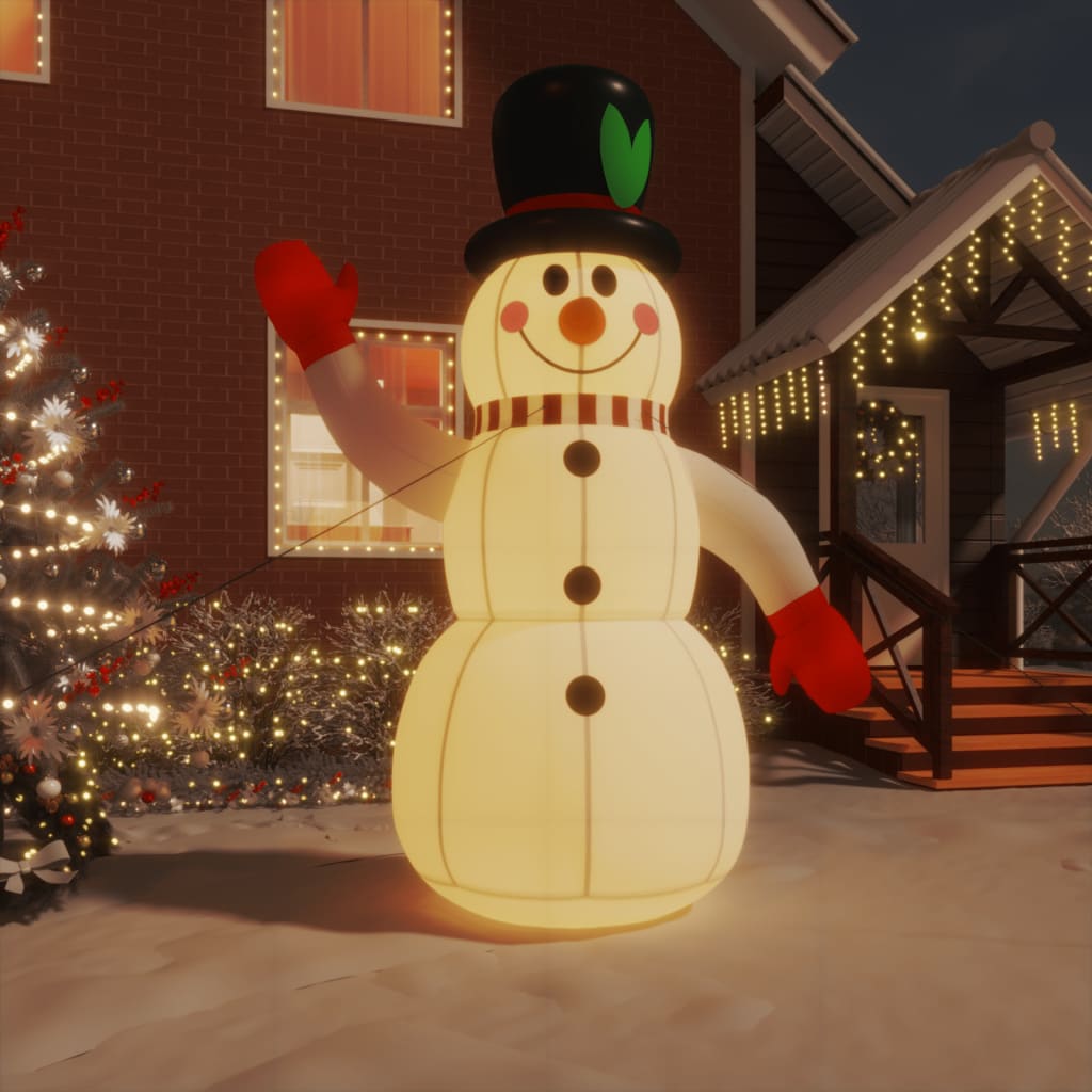 Sneeuwpop opblaasbaar met LED's 300 cm Kerstverlichting | Creëer jouw Trendy Thuis | Gratis bezorgd & Retour | Trendy.nl