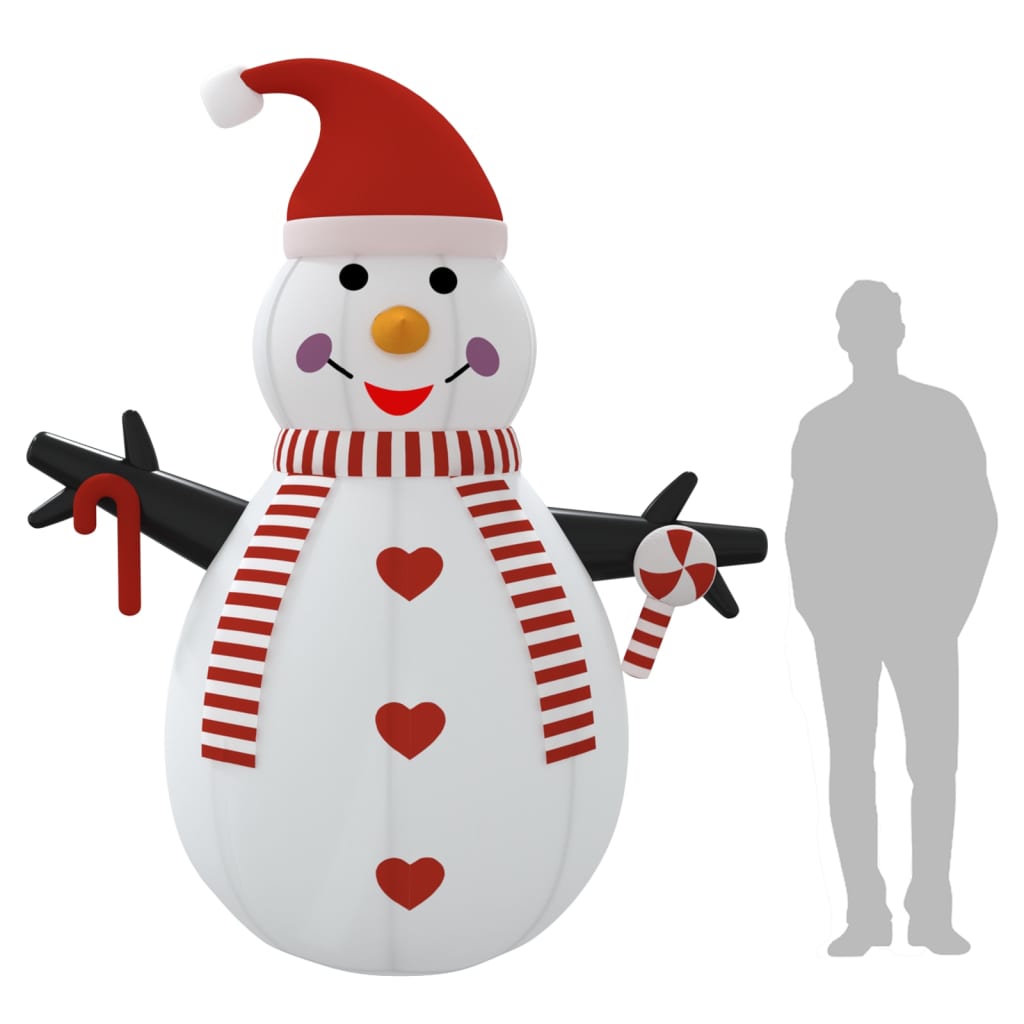 Sneeuwpop opblaasbaar met LED's 250 cm Kerstverlichting | Creëer jouw Trendy Thuis | Gratis bezorgd & Retour | Trendy.nl