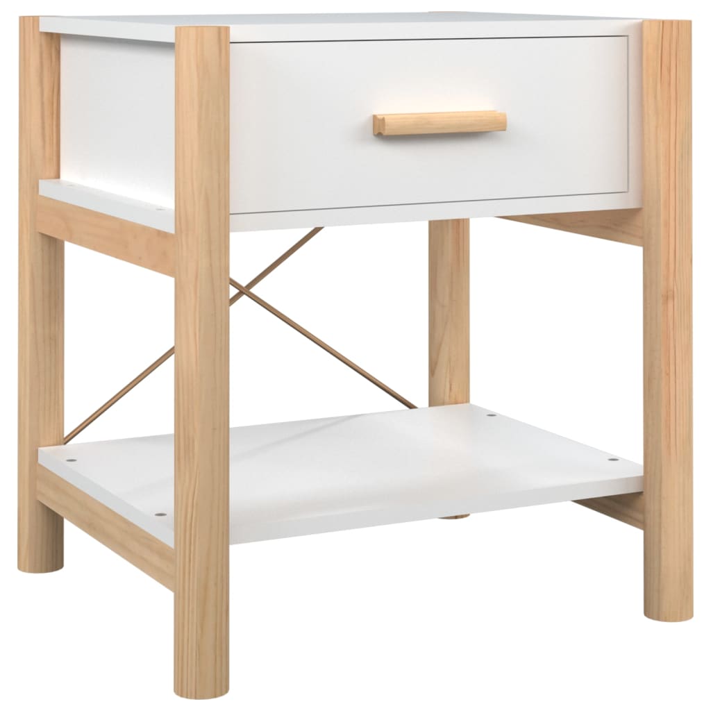 Nachtkastjes 2 st 42x38x45 cm bewerkt hout wit Nachtkastjes | Creëer jouw Trendy Thuis | Gratis bezorgd & Retour | Trendy.nl