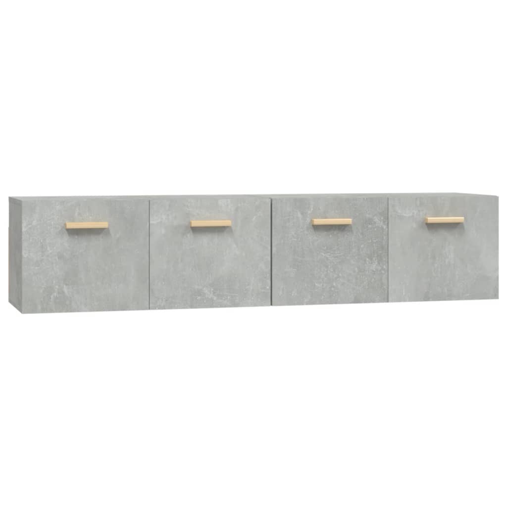 Wandkasten 2 st 80x35x36,5 cm bewerkt hout betongrijs Opbergkasten & lockerkasten | Creëer jouw Trendy Thuis | Gratis bezorgd & Retour | Trendy.nl