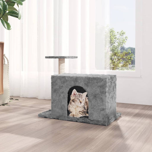 Kattenmeubel met sisal krabpale 51 cm lichtgrijs Kattenmeubels | Creëer jouw Trendy Thuis | Gratis bezorgd & Retour | Trendy.nl
