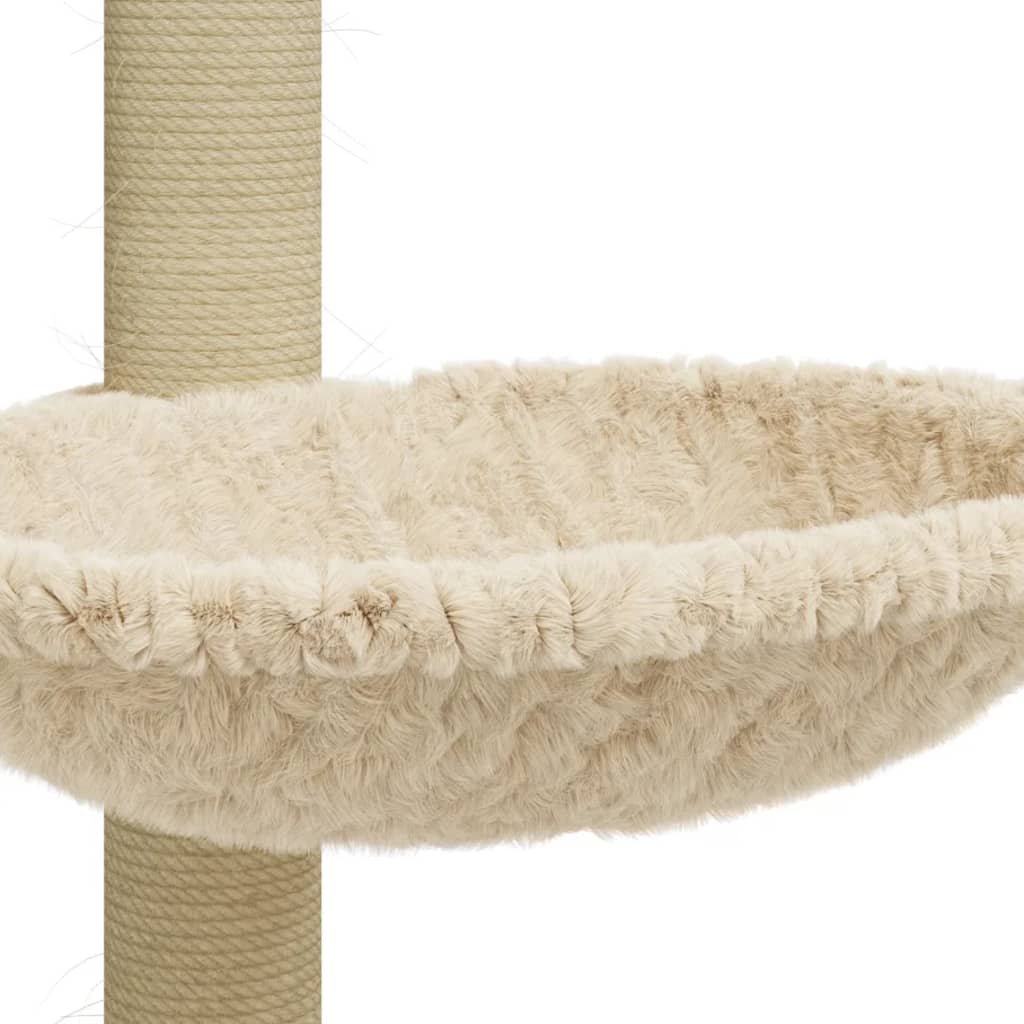 Kattenmeubel met sisal krabpaal 74 cm crèmekleurig Kattenmeubels | Creëer jouw Trendy Thuis | Gratis bezorgd & Retour | Trendy.nl