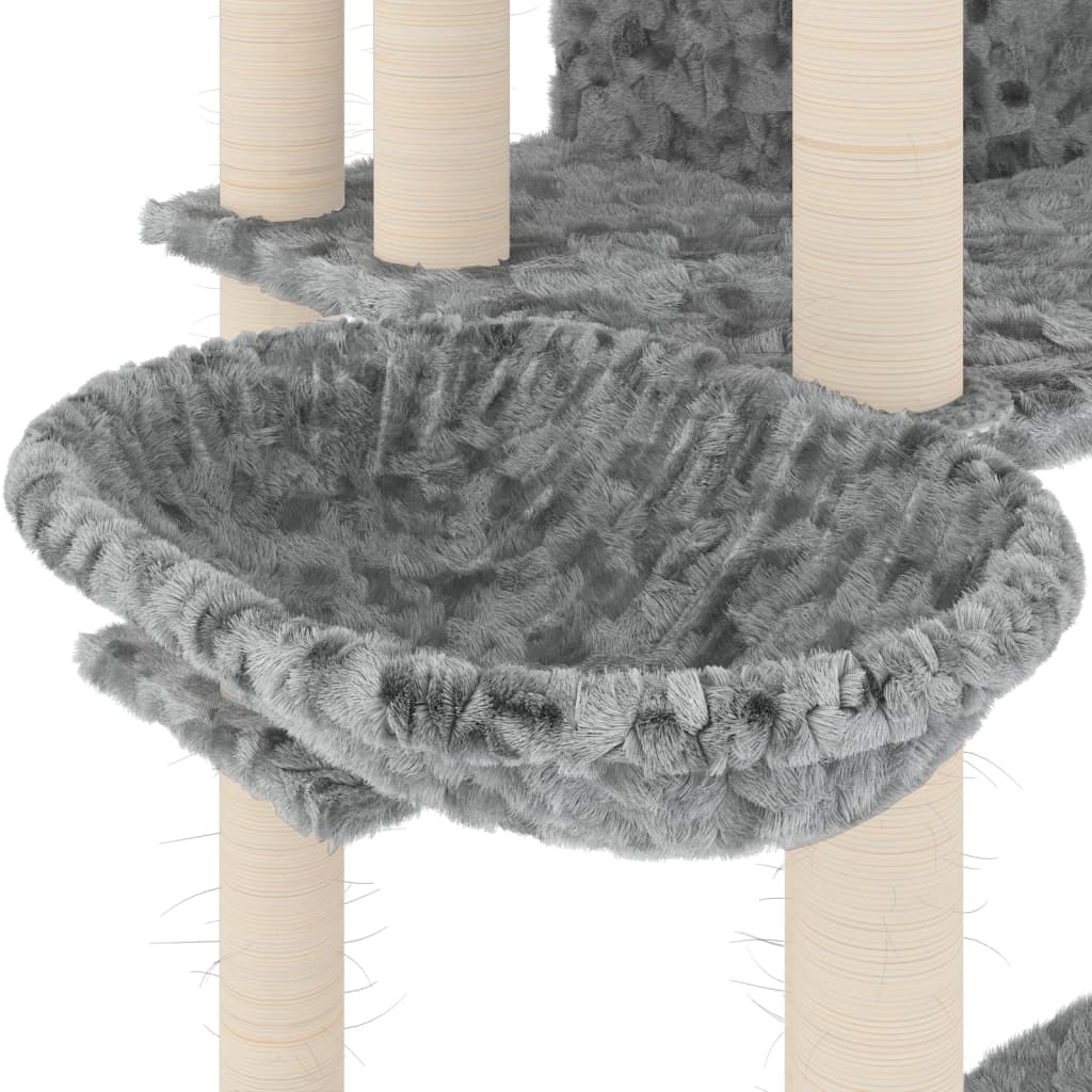 Kattenmeubel met sisal krabpalen 191 cm lichtgrijs Kattenmeubels | Creëer jouw Trendy Thuis | Gratis bezorgd & Retour | Trendy.nl