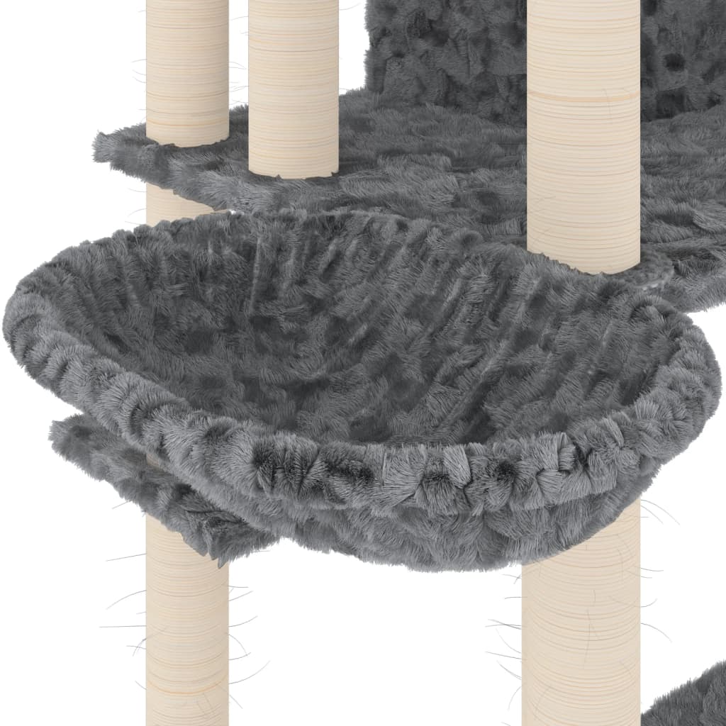 Kattenmeubel met sisal krabpalen 191 cm donkergrijs Kattenmeubels | Creëer jouw Trendy Thuis | Gratis bezorgd & Retour | Trendy.nl