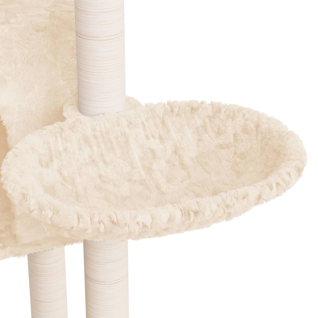 Kattenmeubel met sisal krabpalen 108,5 cm crèmekleurig Kattenmeubels | Creëer jouw Trendy Thuis | Gratis bezorgd & Retour | Trendy.nl