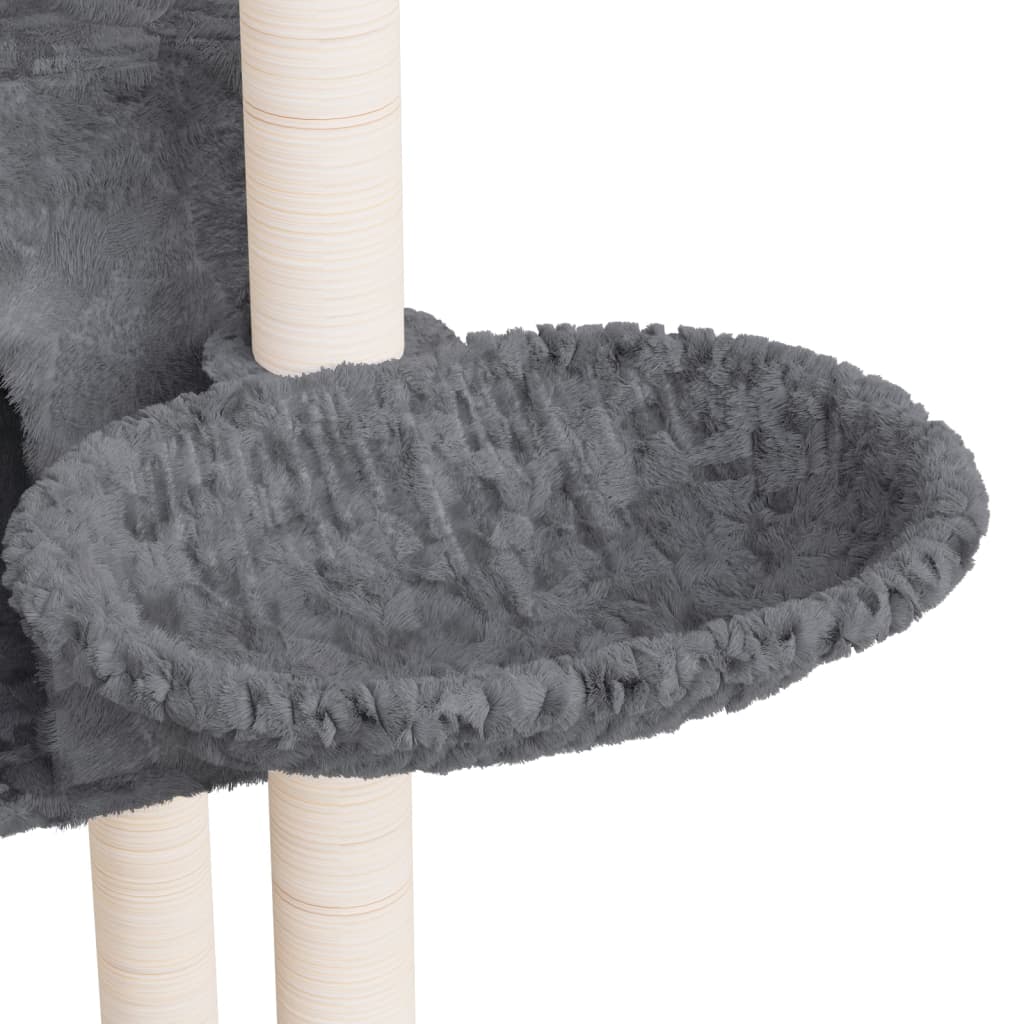 Kattenmeubel met sisal krabpalen 108,5 cm donkergrijs Kattenmeubels | Creëer jouw Trendy Thuis | Gratis bezorgd & Retour | Trendy.nl