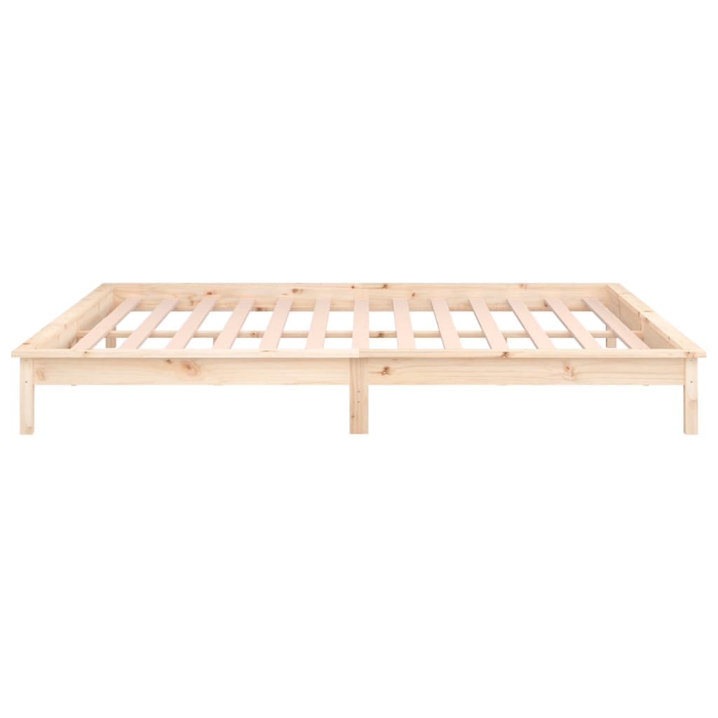 Bedframe LED massief hout 140x190 cm Bedden & bedframes | Creëer jouw Trendy Thuis | Gratis bezorgd & Retour | Trendy.nl